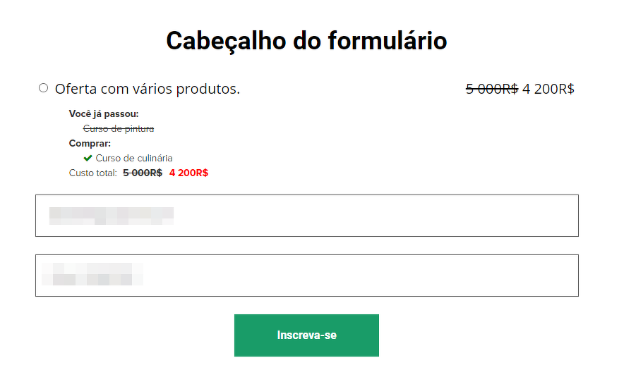 				<p>		O usuário adquiriu anteriormente um curso de pintura ao valor fixo de 800 $	</p>		