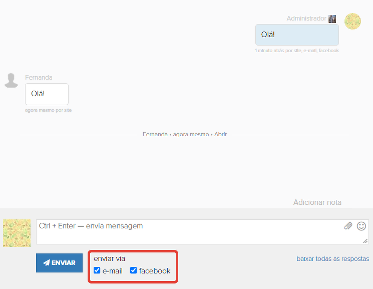 		<p>		Como aparece a solicitação para o suporte técnico	</p>	
