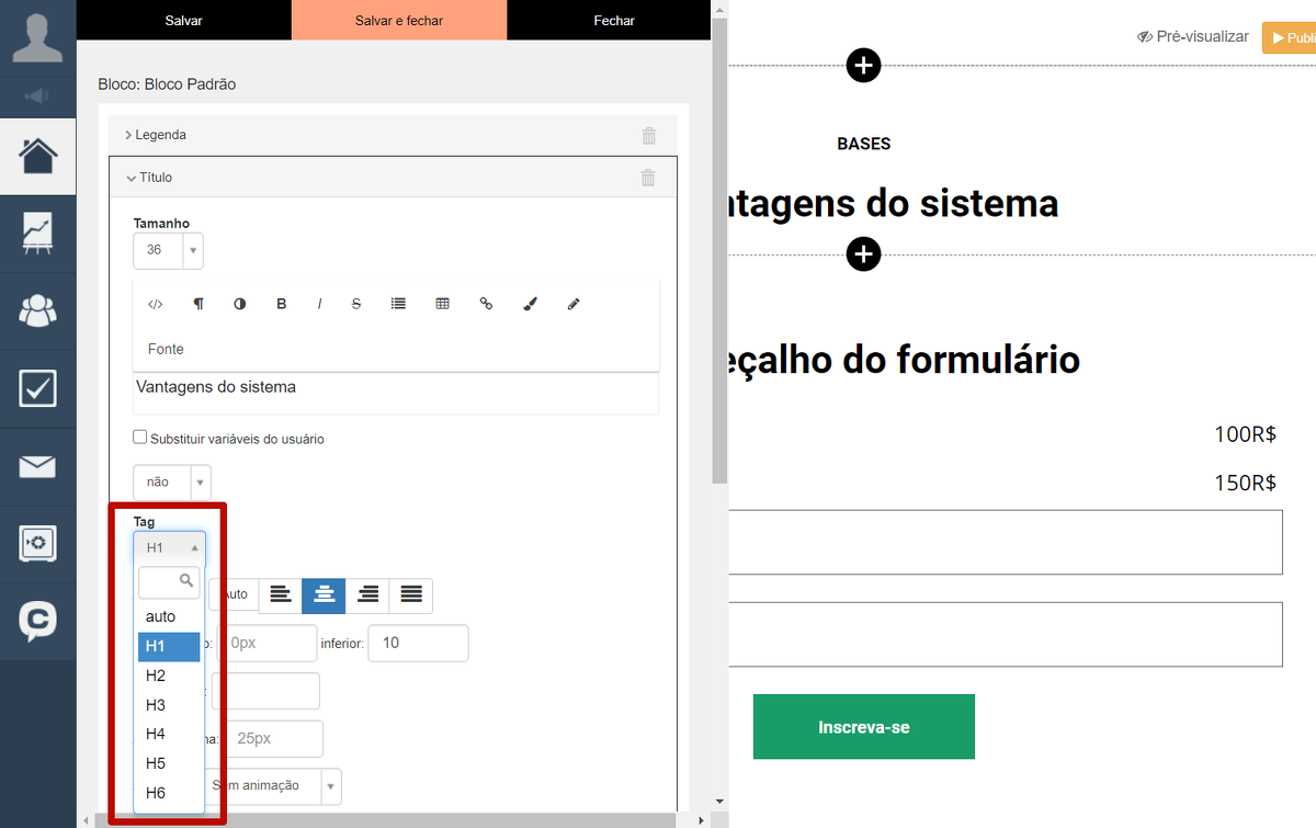 		<p>		Tags de títulos	</p>	